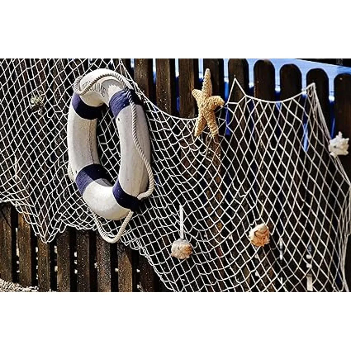Decoración de red de pescado 5 x 10 pies auténtica_5