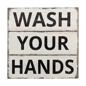 Letrero de Barnyard Designs con texto Wash Your Hands_1