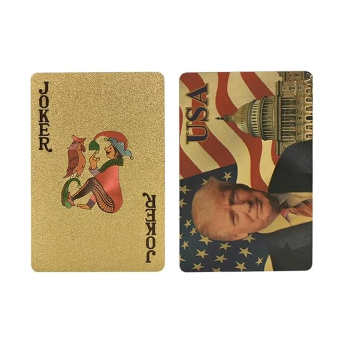 SW Cartas de Donald Trump con revestimiento dorado para_6