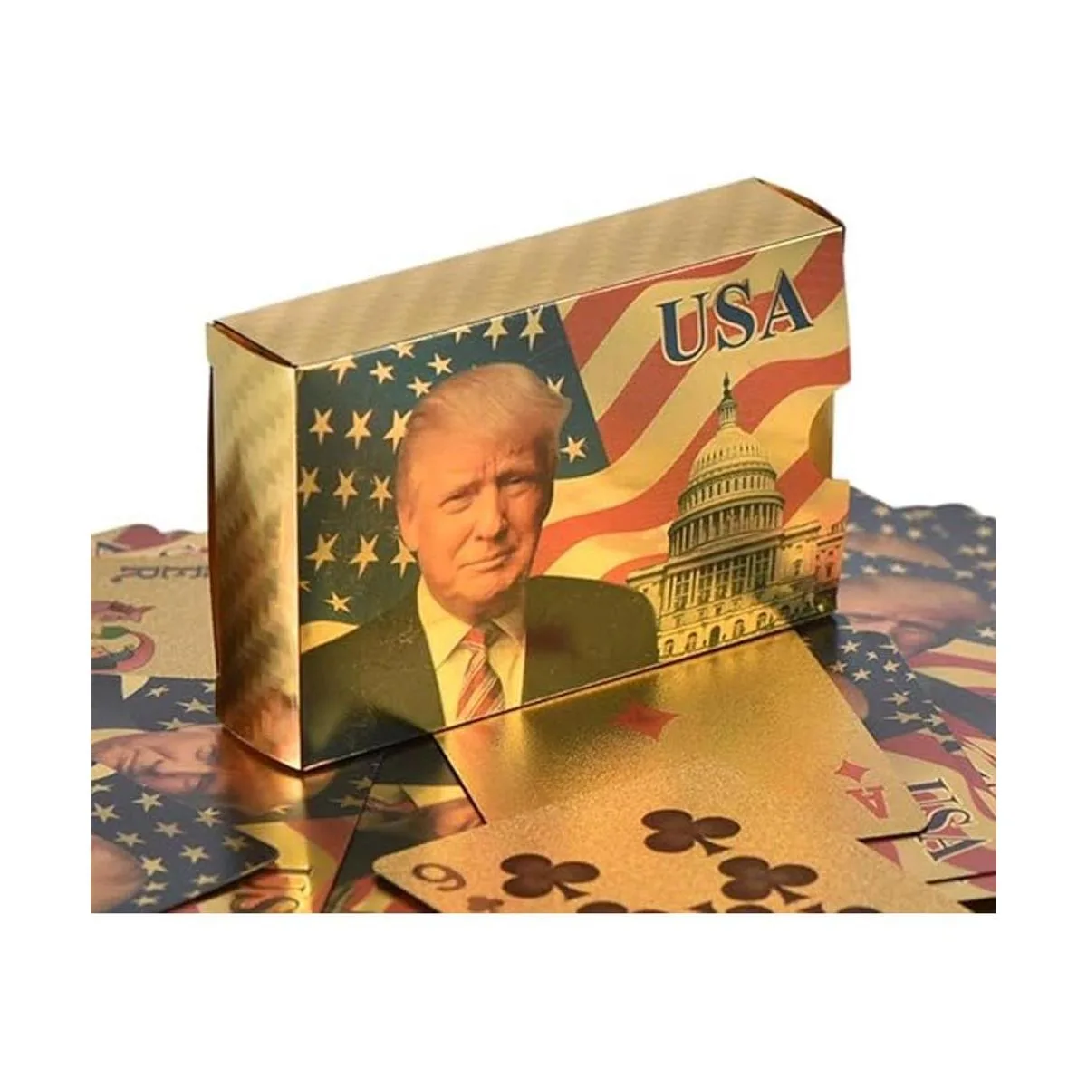 SW Cartas de Donald Trump con revestimiento dorado para_1