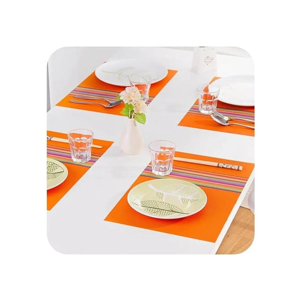 Mantel individual Shacos de mesa de cocina resistentes al_6