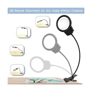 Herramientas de pintura de diamante 5D luz LED con lupas_4