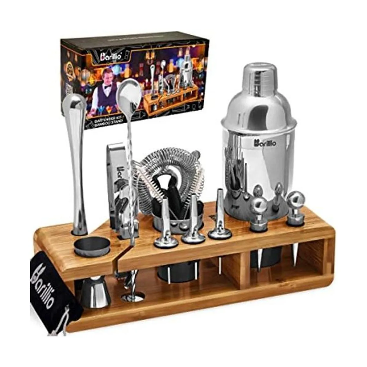 Kit de coctelera Elite Mixology Bartender de Barillio_1