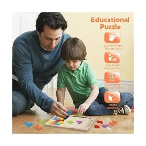 Coogam Bloques de madera Rompecabezas de juguete Tangram_2