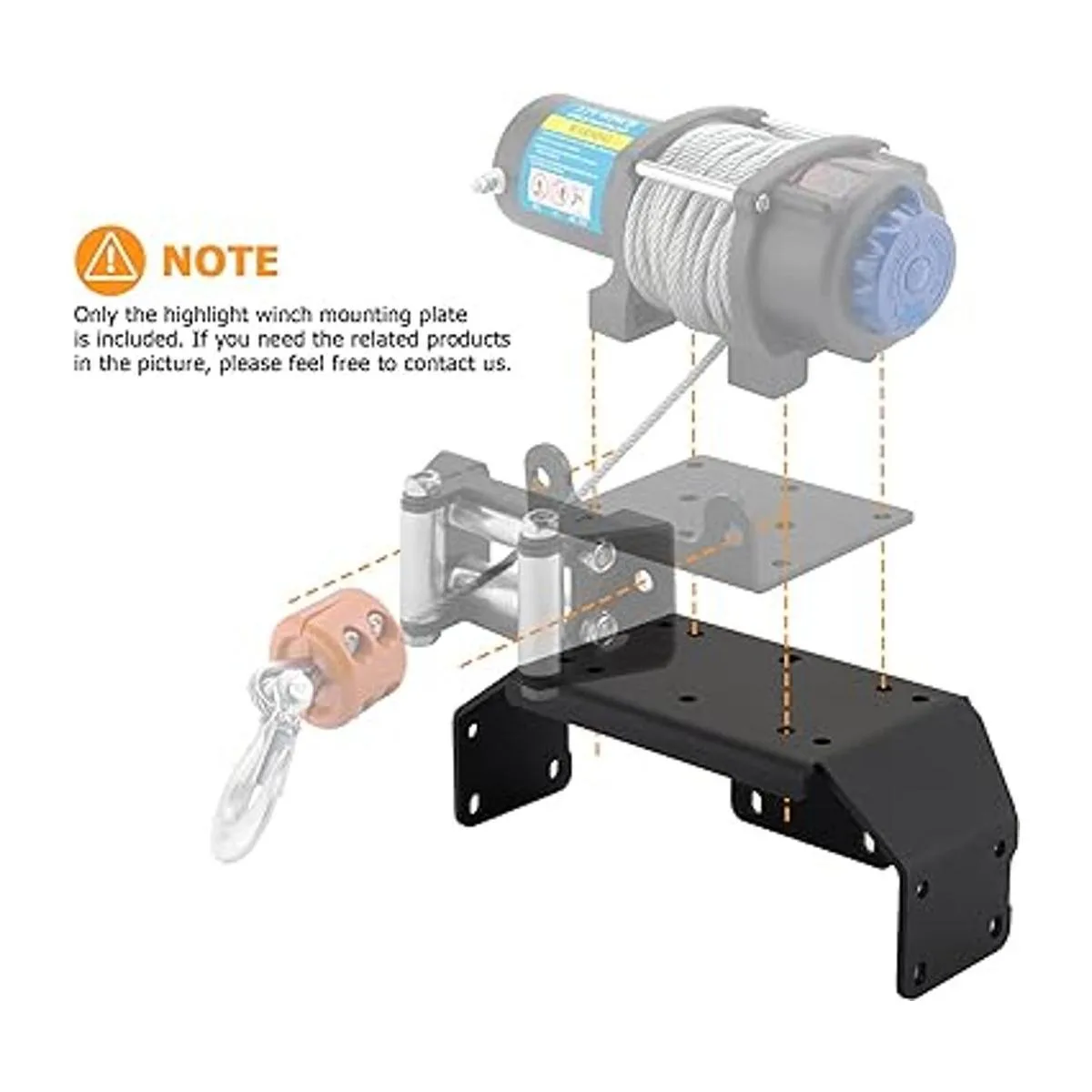 Dasen Kit de placa de montaje para cabrestante compatible_3