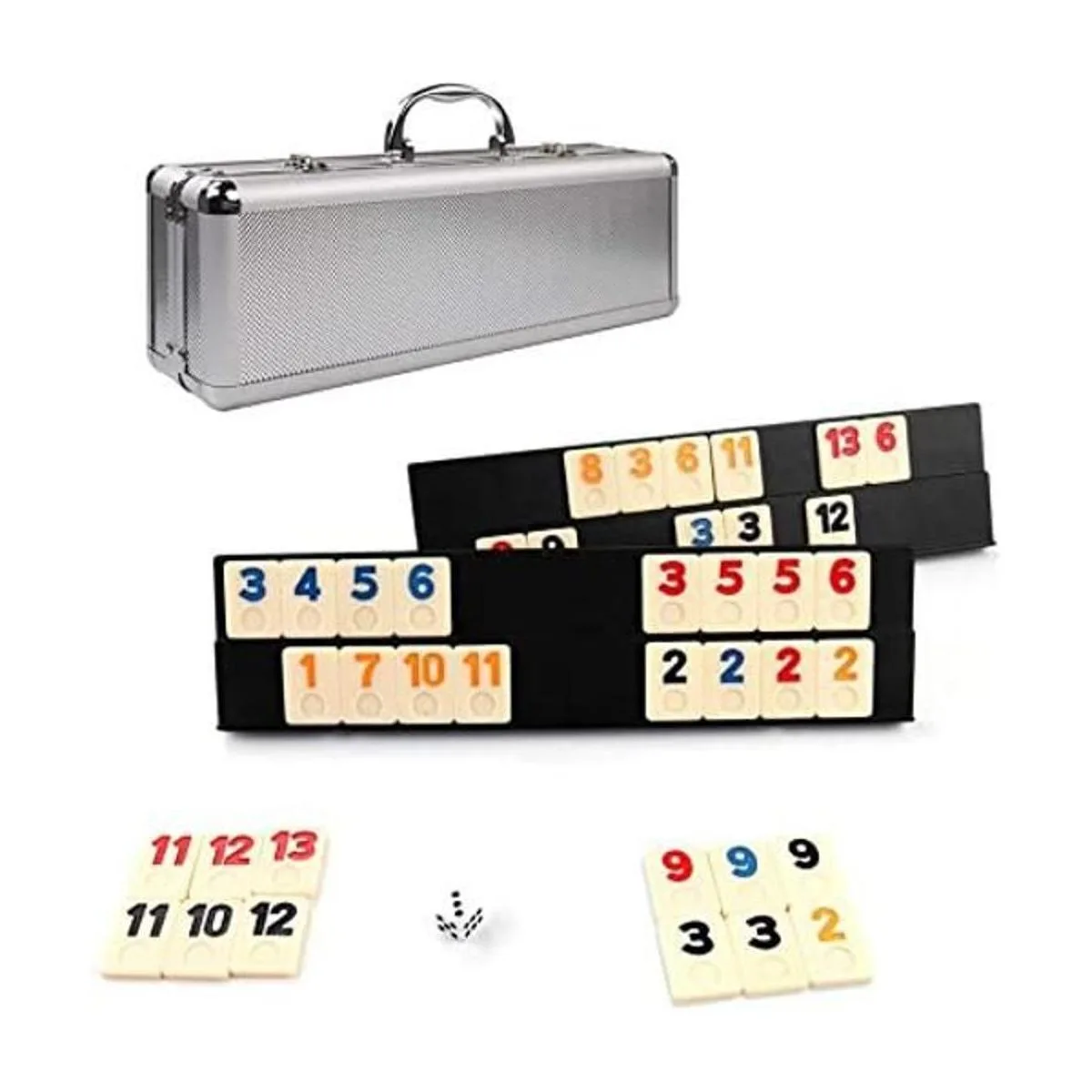 KAILE Juego de 106 fichas rummy juego de cubos rummy de_1