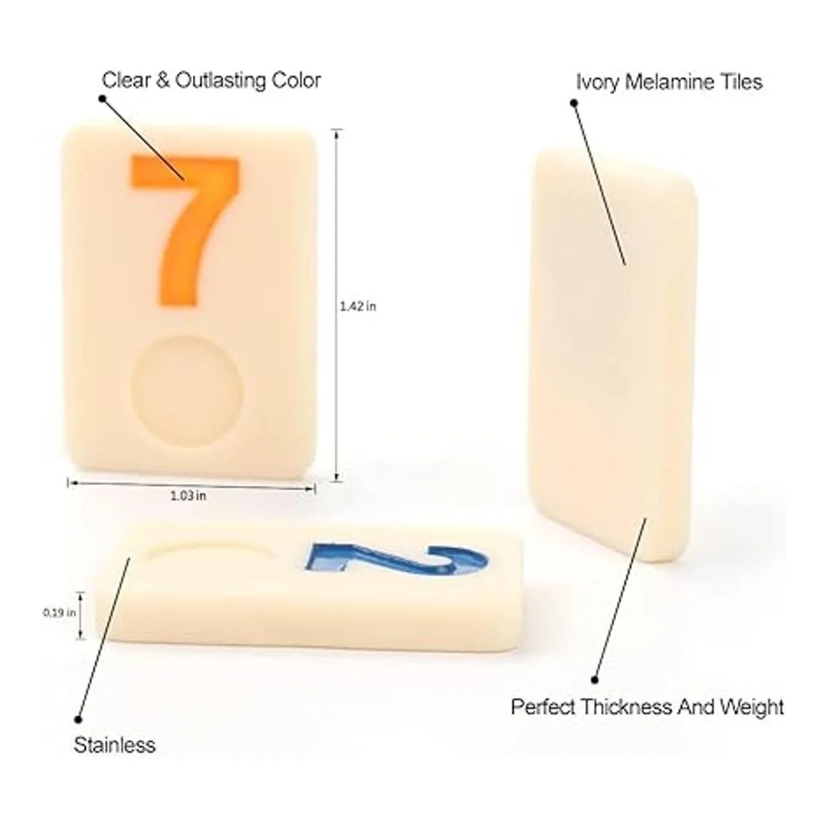 KAILE Juego de 106 fichas rummy juego de cubos rummy de_3