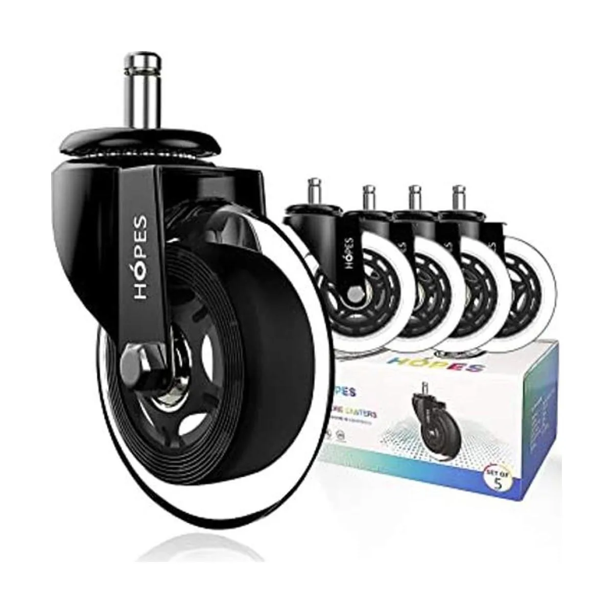 Ruedas giratorias para silla de oficina juego de 5_1