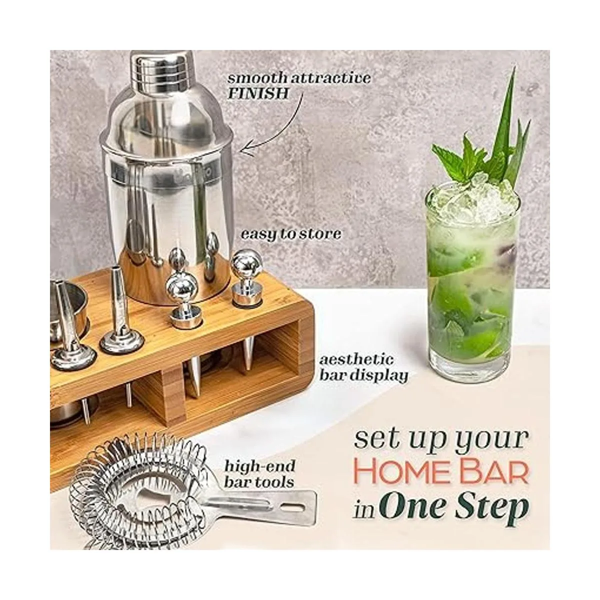 Kit de coctelera Elite Mixology Bartender de Barillio_3