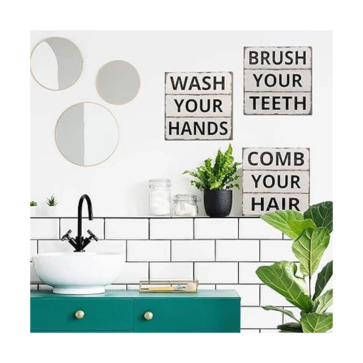 Letrero de Barnyard Designs con texto Wash Your Hands_3