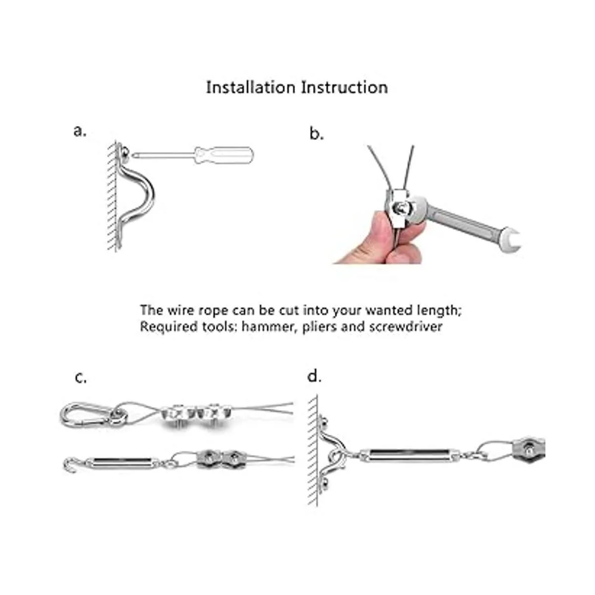 Litcher Kit de suspensión de luces de globo cable guía de_4