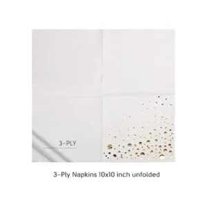Elegantes servilletas doradas de 5 x 5 pulgadas paquete_5