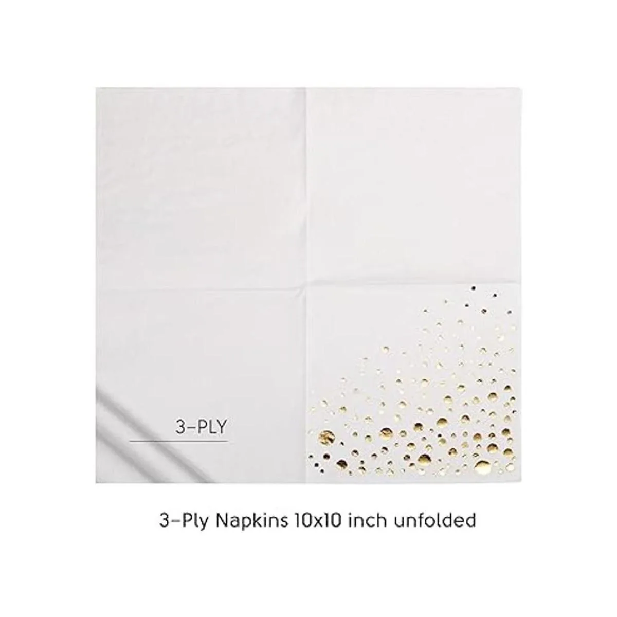 Elegantes servilletas doradas de 5 x 5 pulgadas paquete_5