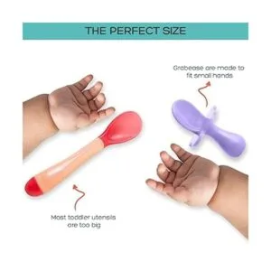 Grabease Baby and Toddler SelfFeeding Utensils Spoon and_5