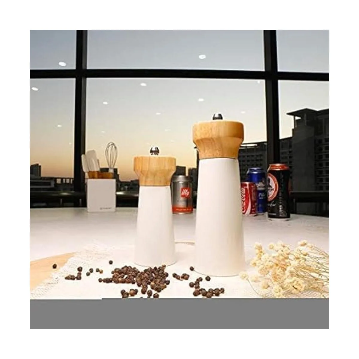 Tesse Jesse Jesse Juego de molinillos de sal y_5