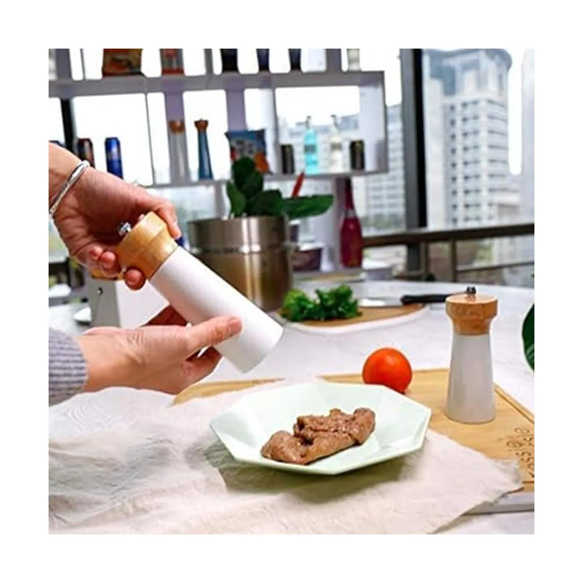 Tesse Jesse Jesse Juego de molinillos de sal y_4