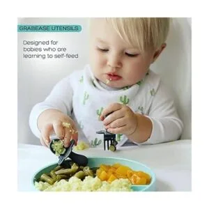 Grabease Baby and Toddler SelfFeeding Utensils Spoon and_2
