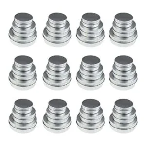 LJY 36 piezas redondas de latas de aluminio con tapa de_1