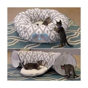 Kitty City Túnel grande para gatos cama para gatos cama_3