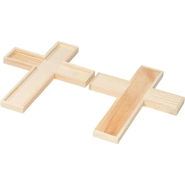 Corte de madera sin terminar Cruz cristiana de madera_5