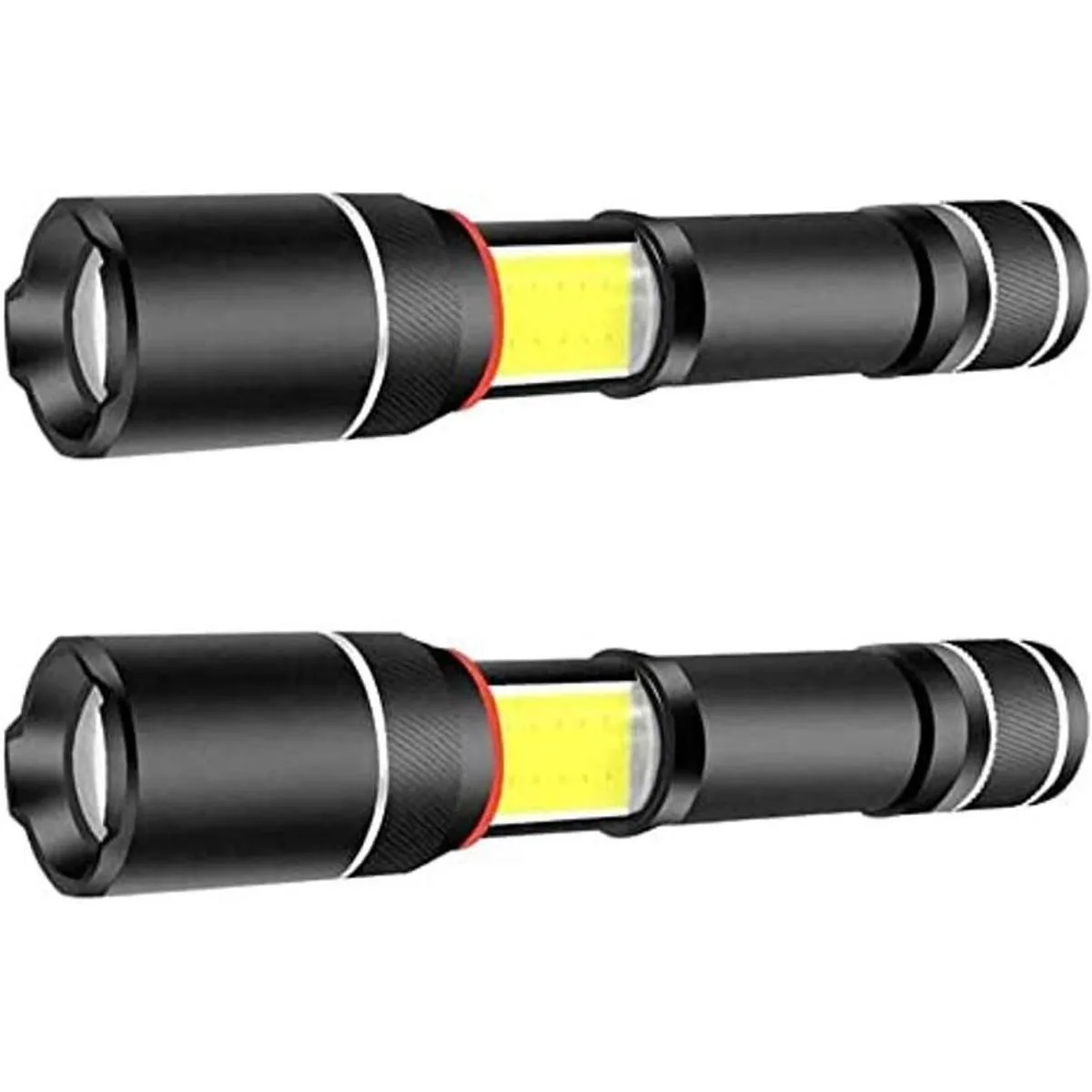 Linterna LED XML T6 5000 Lux COB con zoom y base magnética_1