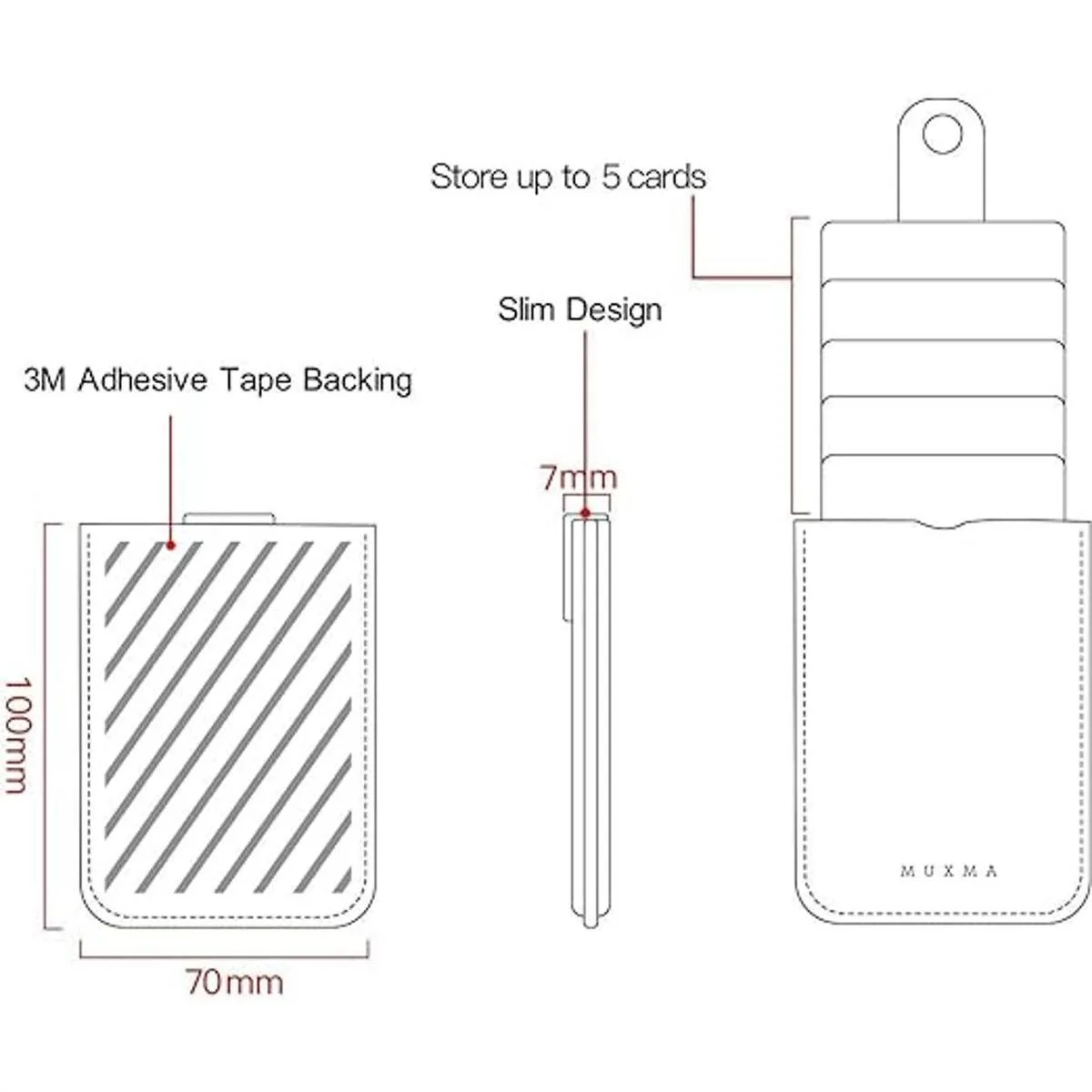Soporte para tarjetas de teléfono funda de bloqueo RFID_3