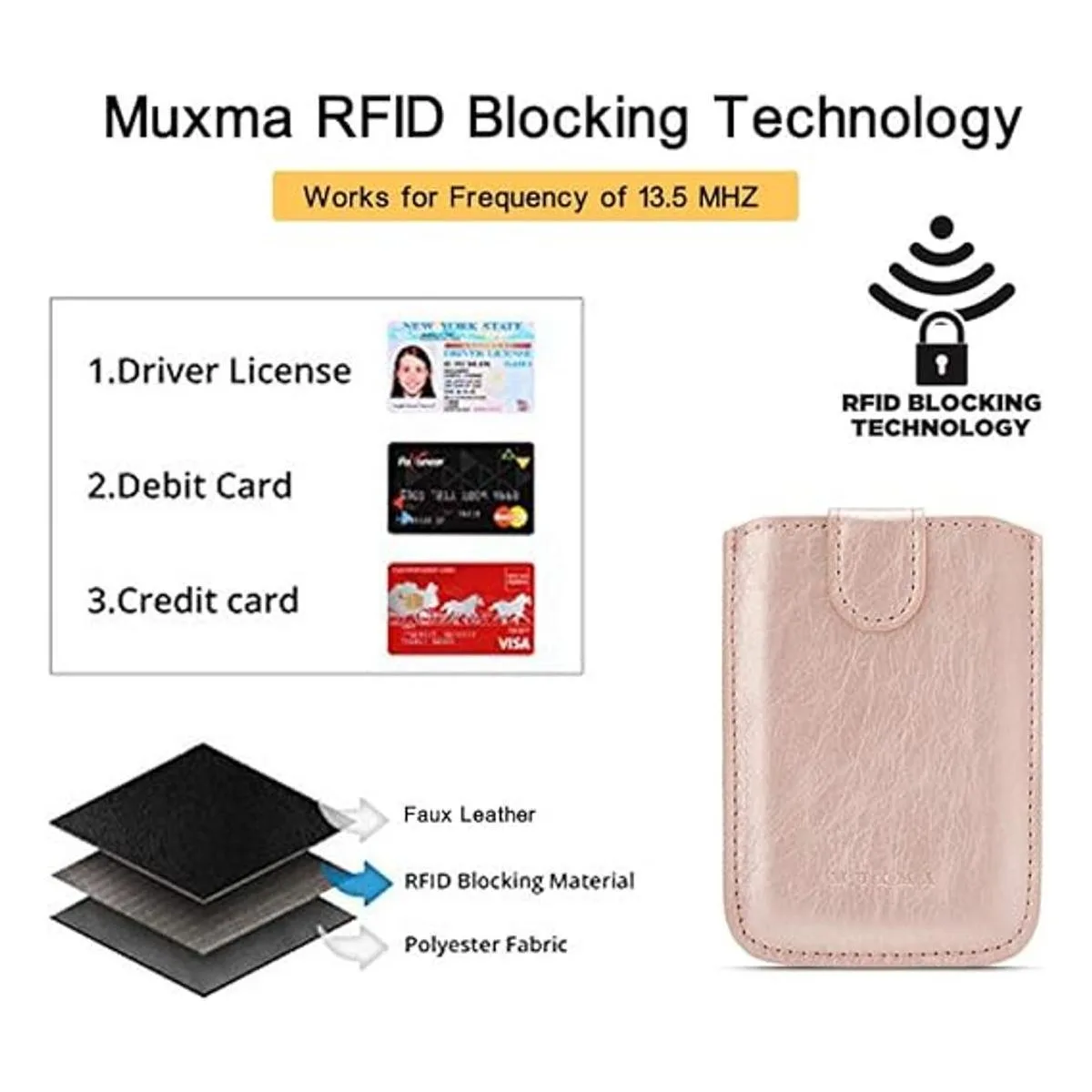 Soporte para tarjetas de teléfono funda de bloqueo RFID_2
