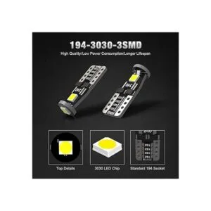 KAFEEK 20 bombillas LED T10 Wedge 194 168 2825 W5W_2