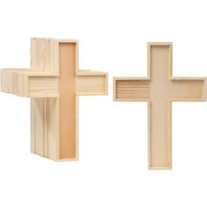 Corte de madera sin terminar Cruz cristiana de madera_1