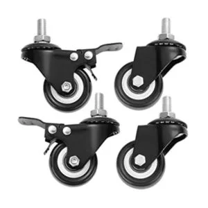 Abuff M10 Paquete de 4 ruedas giratorias resistentes de 2_1