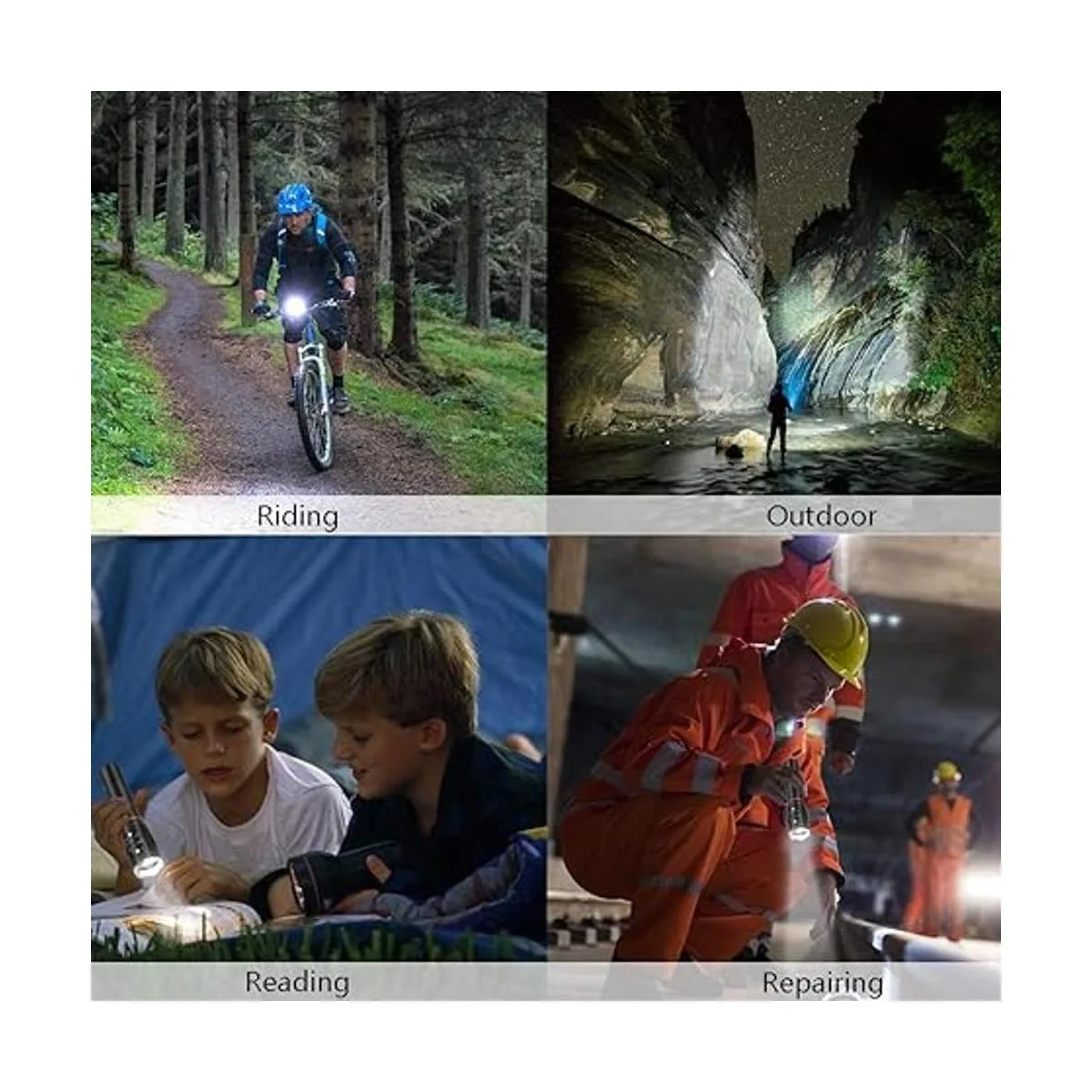 Linterna LED XML T6 5000 Lux COB con zoom y base magnética_4