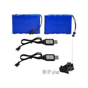 Blomiky Paquete de 2 baterías recargables NiCD AA de 6.0 V_2