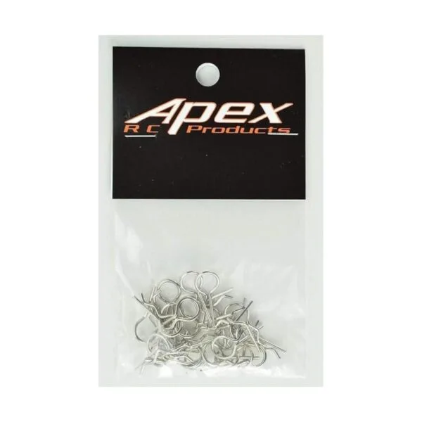 Apex RC Products Silver 110 Clips de cuerpo anodizado RC_4