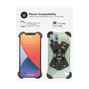 Grefay Soporte de teléfono para bicicleta soporte de_3