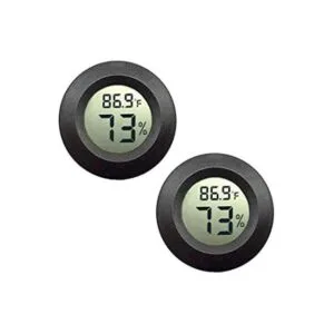 JEDEW Paquete de 2 mini higrómetro termómetro digital LCD_1