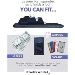 The StickyWallet Tarjetero adhesivo de elastano prémium_2