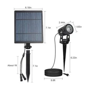 TSUN Focos solares de 2 W luces LED de paisaje_3
