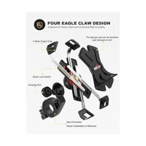 Grefay Soporte de teléfono para bicicleta soporte de_5