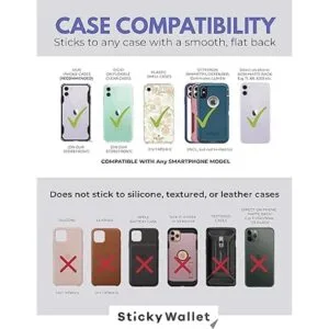 The StickyWallet Tarjetero adhesivo de elastano prémium_5