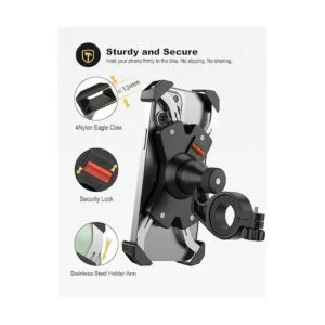 Grefay Soporte de teléfono para bicicleta soporte de_2