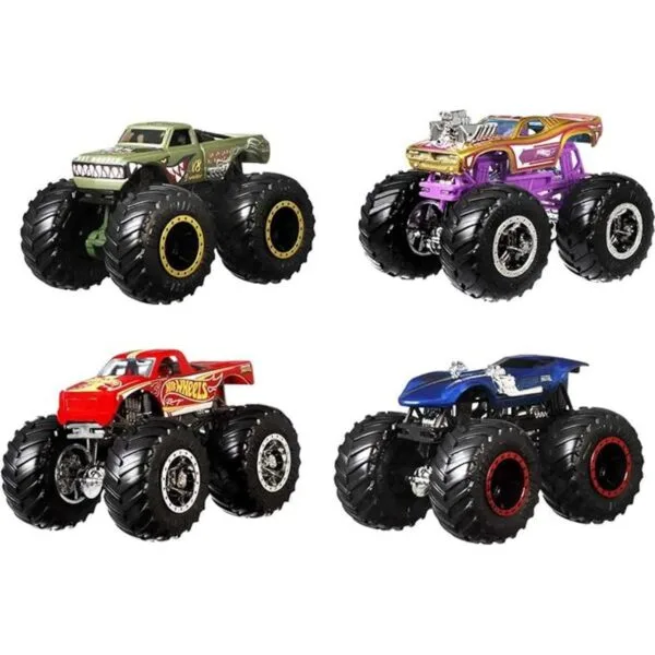 Hot Wheels Monster Trucks Vehículo a escala 164 paquete_3