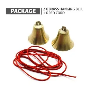Paquete de 2 campanas colgantes de latón estilo vintage de_4