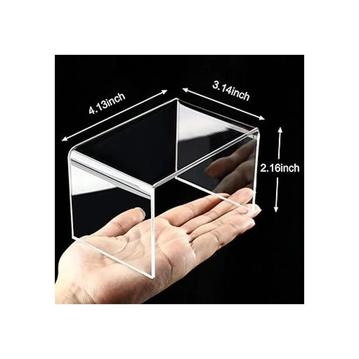 Chuangdi Juego de 2 estantes de acrílico transparente_4