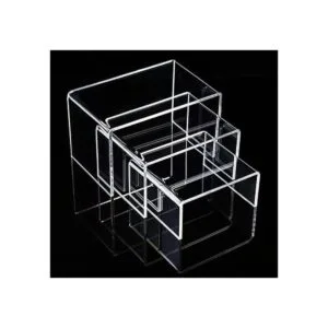 Chuangdi Juego de 2 estantes de acrílico transparente_6