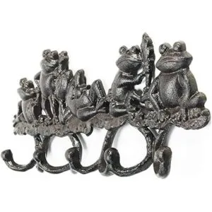 Sungmor Colgador de pared de hierro fundido con 5 ganchos_2