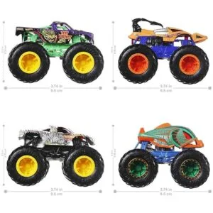 Hot Wheels Monster Trucks Vehículo a escala 164 paquete_5