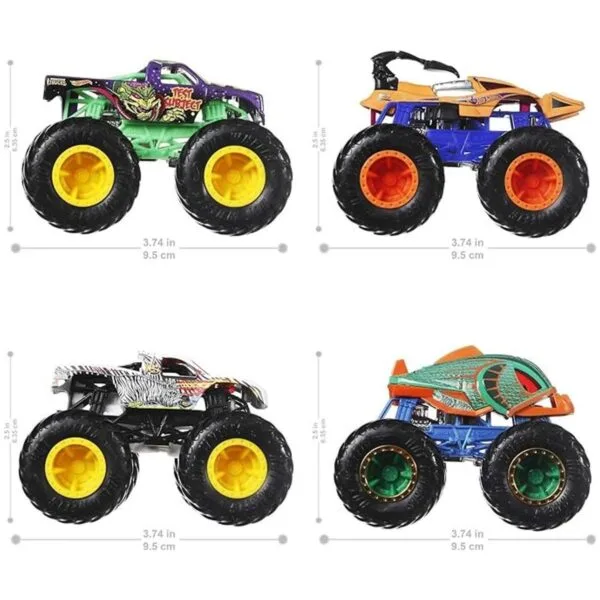 Hot Wheels Monster Trucks Vehículo a escala 164 paquete_5