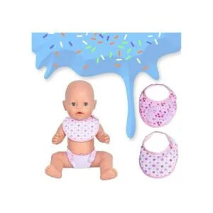 DCBEAUTIFUL 4 pañales para muñecas y 2 baberos para_5