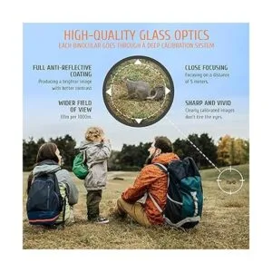 BeBison Prismáticos para niños y adultos óptica real de_4
