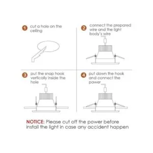 Aolyty Panel de luz LED ultra delgada de 18 W 8 pulgadas_4